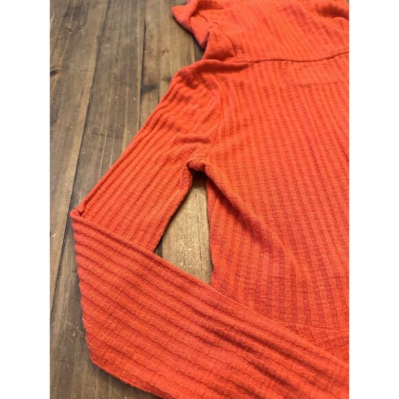 Maeve By Anthropologie Cowl Neck Peplum Sweater Top Size XS Coral Pullover Shirt - Picture 12 of 13